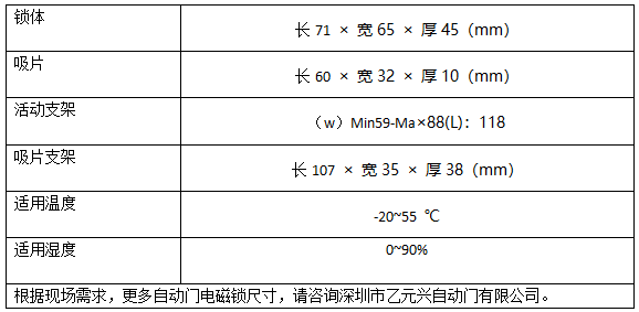 三级片麻豆视频电磁锁技术参数